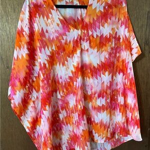 Show Me Your MuMu Pink and Orange Poncho